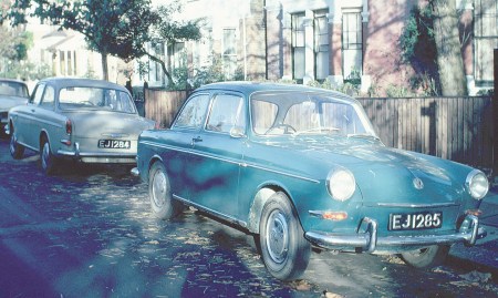 The remarkable sight on two Jesselston-registered VW 1500s in London in 1969.   Note their numbers.